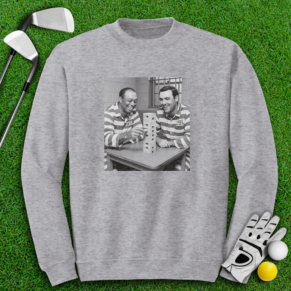 Tiger Scottie Jenga Crewneck - TeeHee Golf Gear