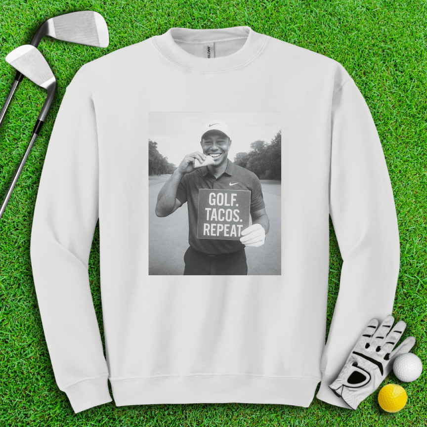 Tiger vs. Tacos Crewneck - TeeHee Golf Gear