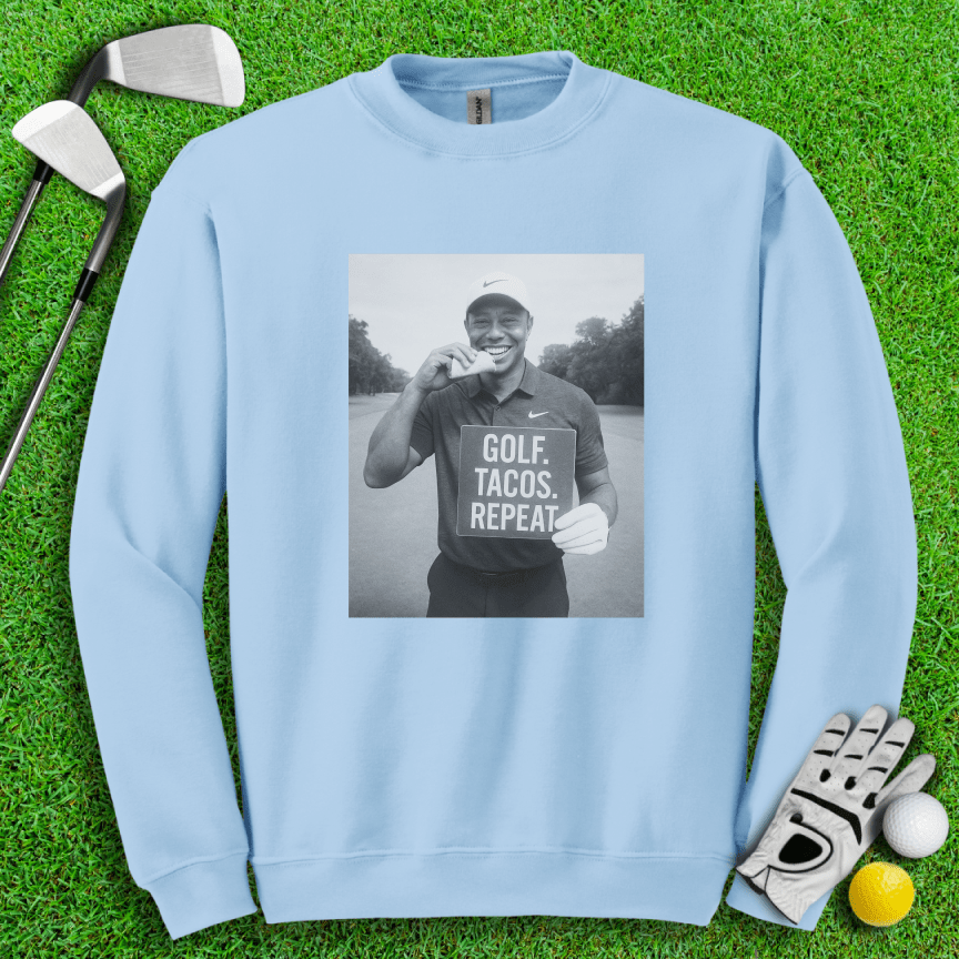 Tiger vs. Tacos Crewneck - TeeHee Golf Gear