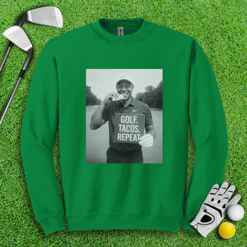 Tiger vs. Tacos Crewneck - TeeHee Golf Gear