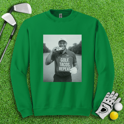 Tiger vs. Tacos Crewneck - TeeHee Golf Gear