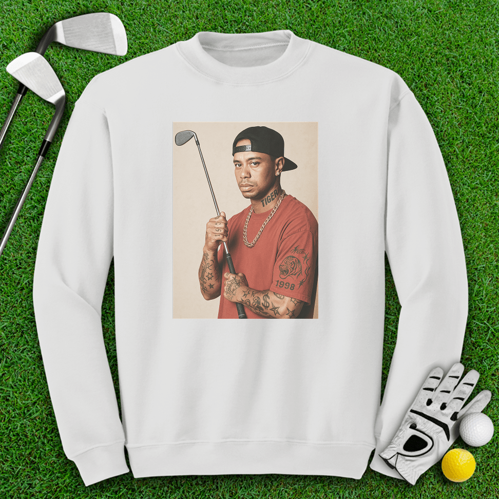 Tiger Woods 90s Hip Hop Crewneck - TeeHee Golf Gear