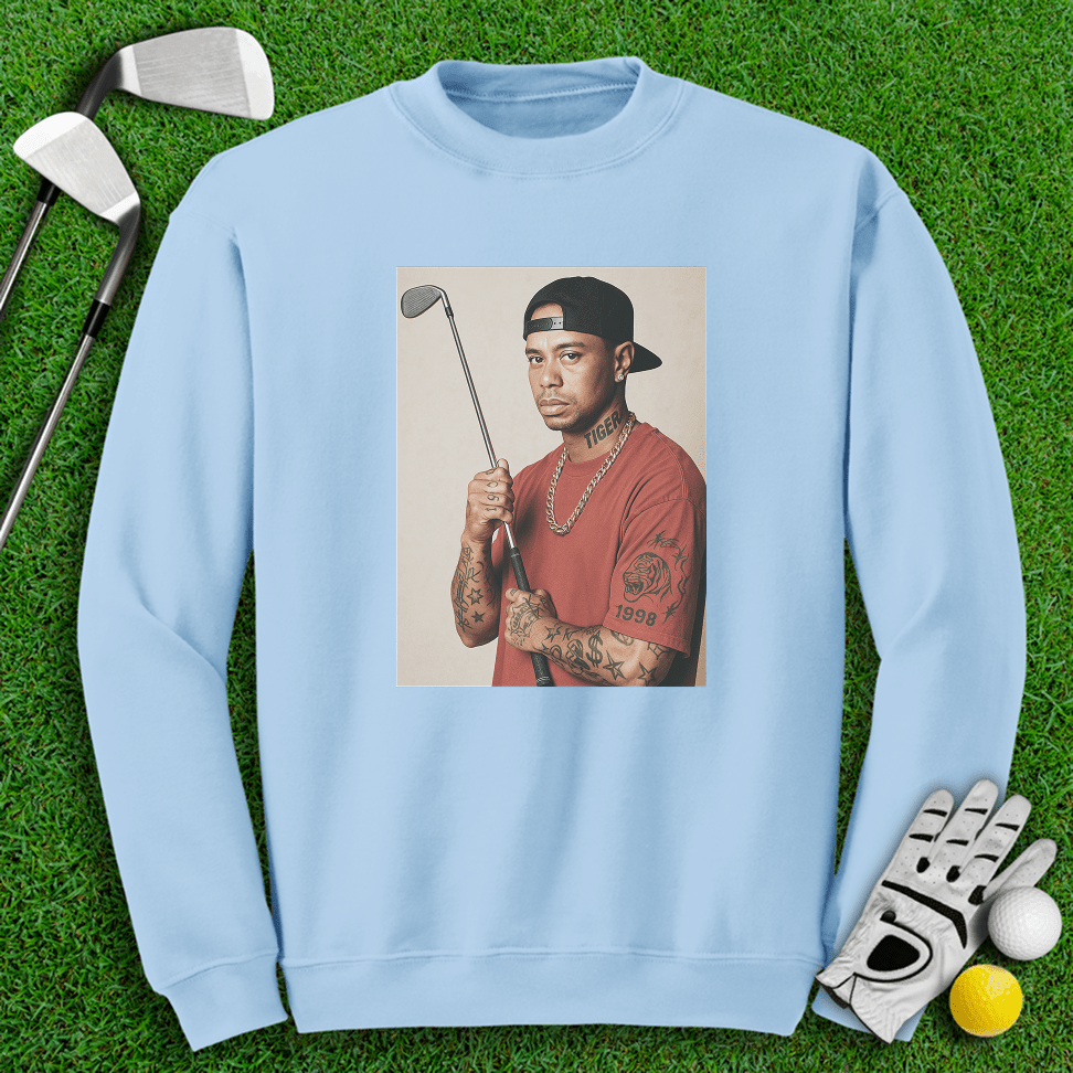 Tiger Woods 90s Hip Hop Crewneck - TeeHee Golf Gear