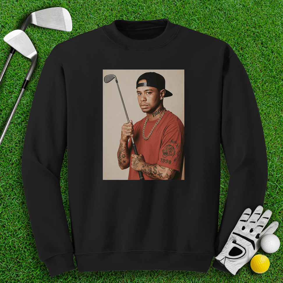 Tiger Woods 90s Hip Hop Crewneck - TeeHee Golf Gear