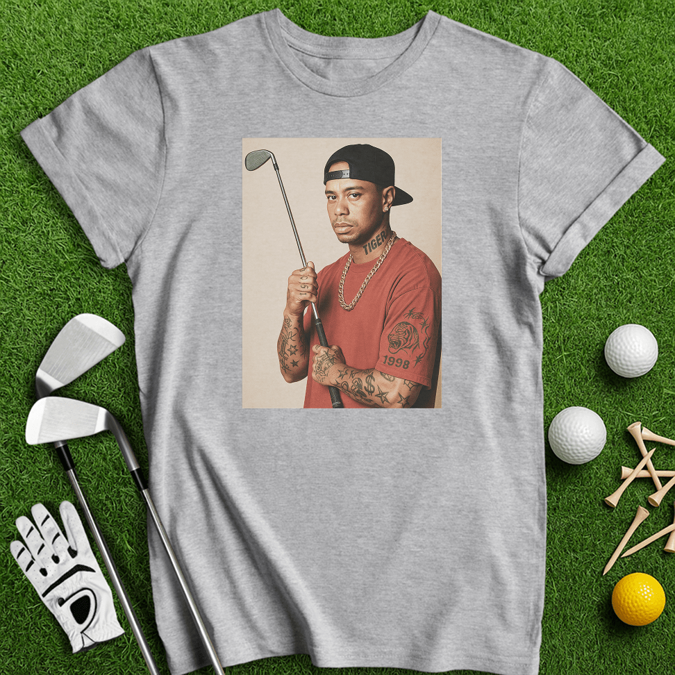 Tiger Woods 90s Hip Hop T-shirt - TeeHee Golf Gear