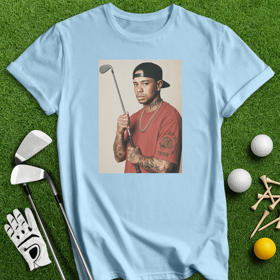 Tiger Woods 90s Hip Hop T-shirt - TeeHee Golf Gear