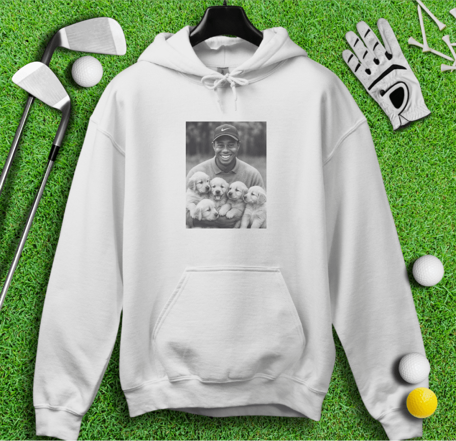 Tiger Woods & Golden Puppies Hoodie - TeeHee Golf Gear