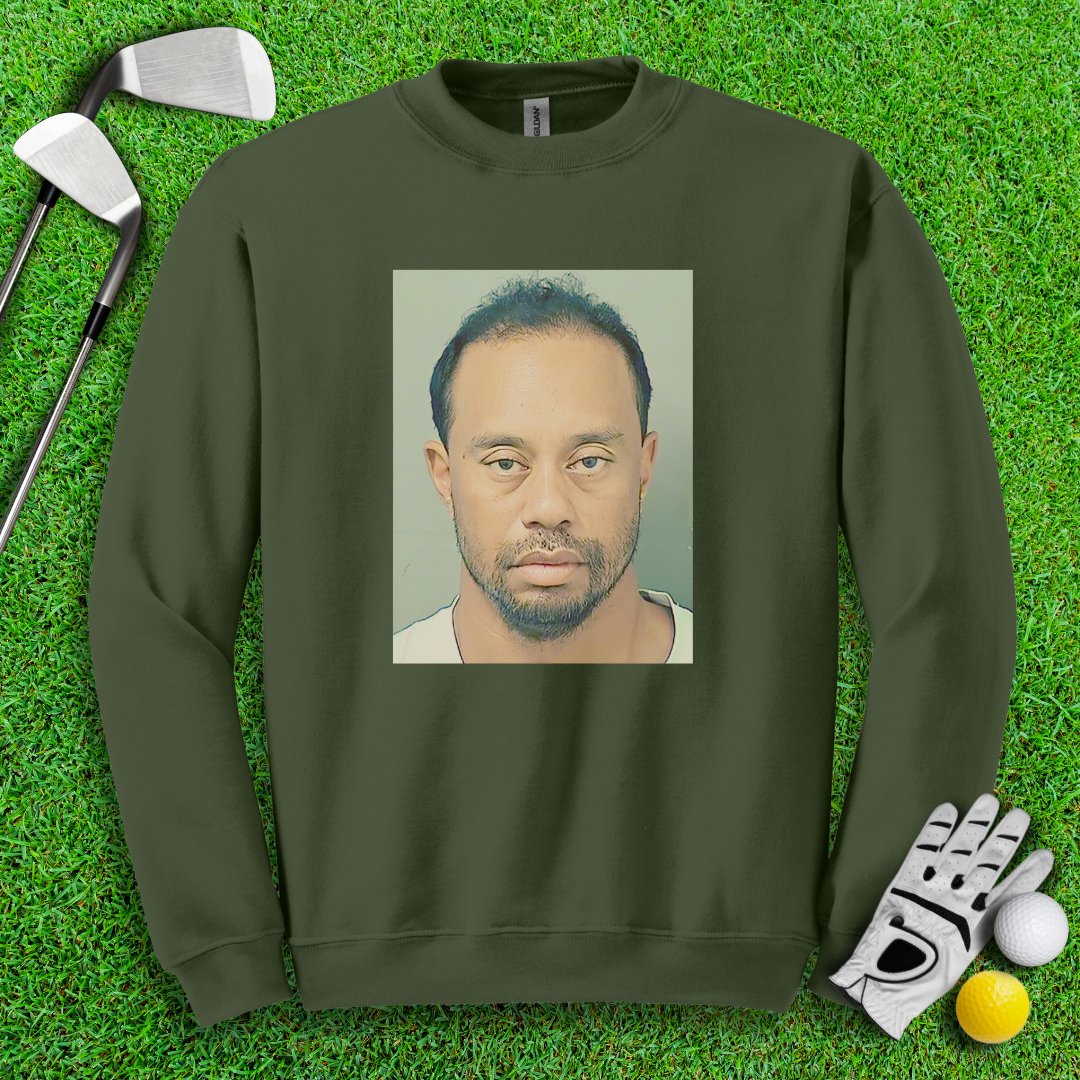 Tiger Woods Mugshot Crewneck - TeeHee Golf Gear