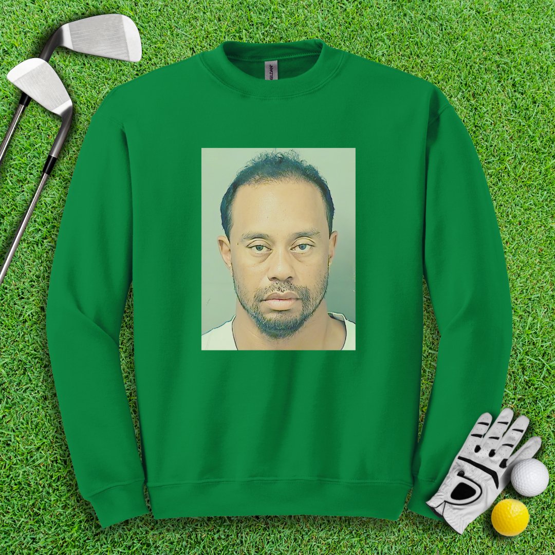 Tiger Woods Mugshot Crewneck - TeeHee Golf Gear