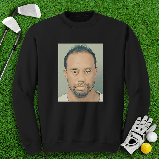 Tiger Woods Mugshot Crewneck - TeeHee Golf Gear