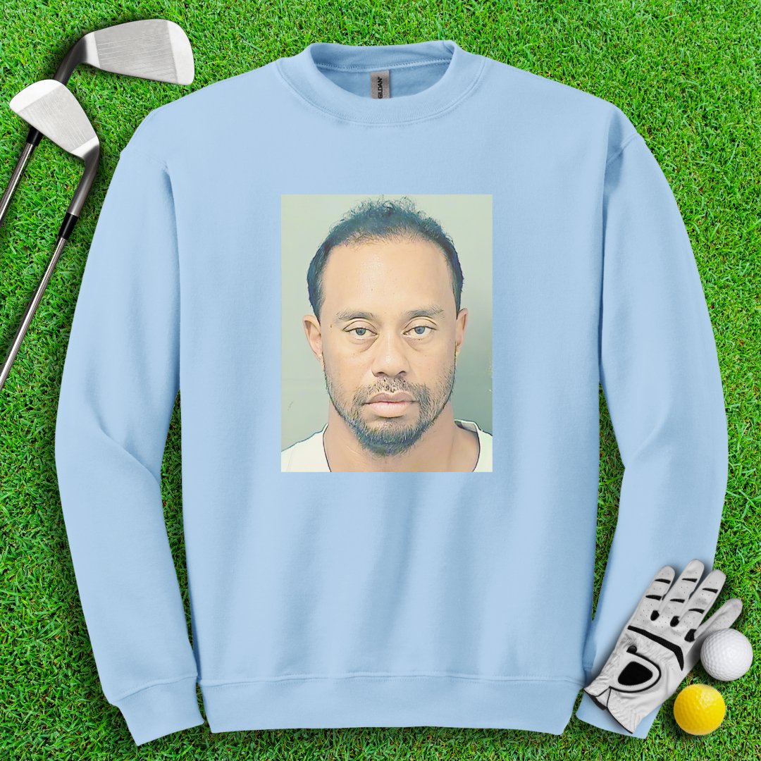 Tiger Woods Mugshot Crewneck - TeeHee Golf Gear