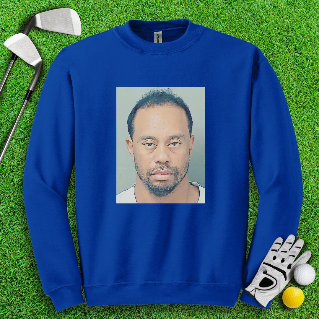 Tiger Woods Mugshot Crewneck - TeeHee Golf Gear