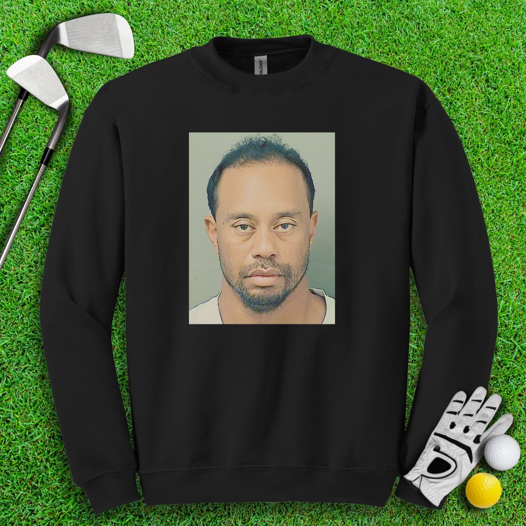 Tiger Woods Mugshot Crewneck - TeeHee Golf Gear