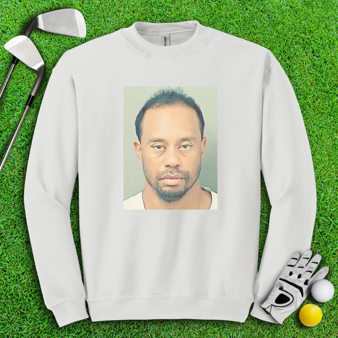 Tiger Woods Mugshot Crewneck - TeeHee Golf Gear