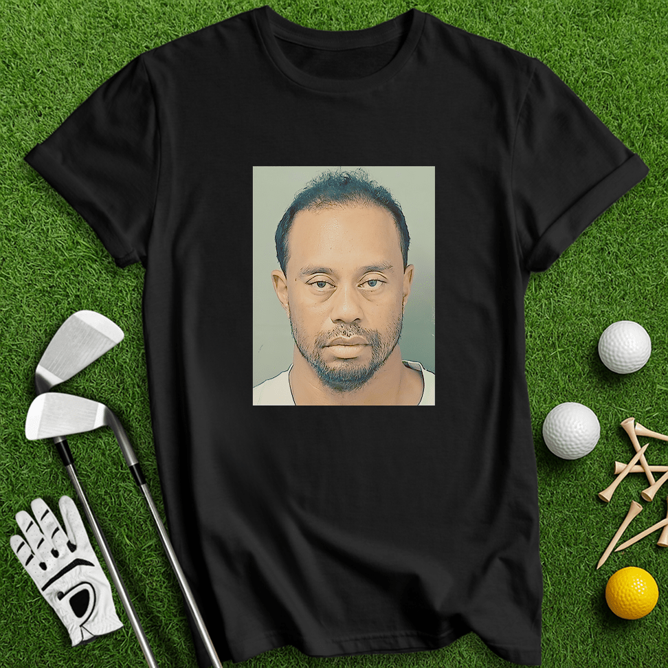 Tiger Woods Mugshot T-Shirt - TeeHee Golf Gear