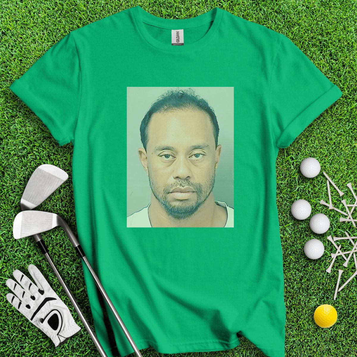 Tiger Woods Mugshot T - Shirt - TeeHee Golf Gear