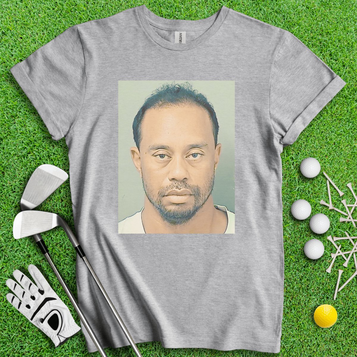 Tiger Woods Mugshot T - Shirt - TeeHee Golf Gear