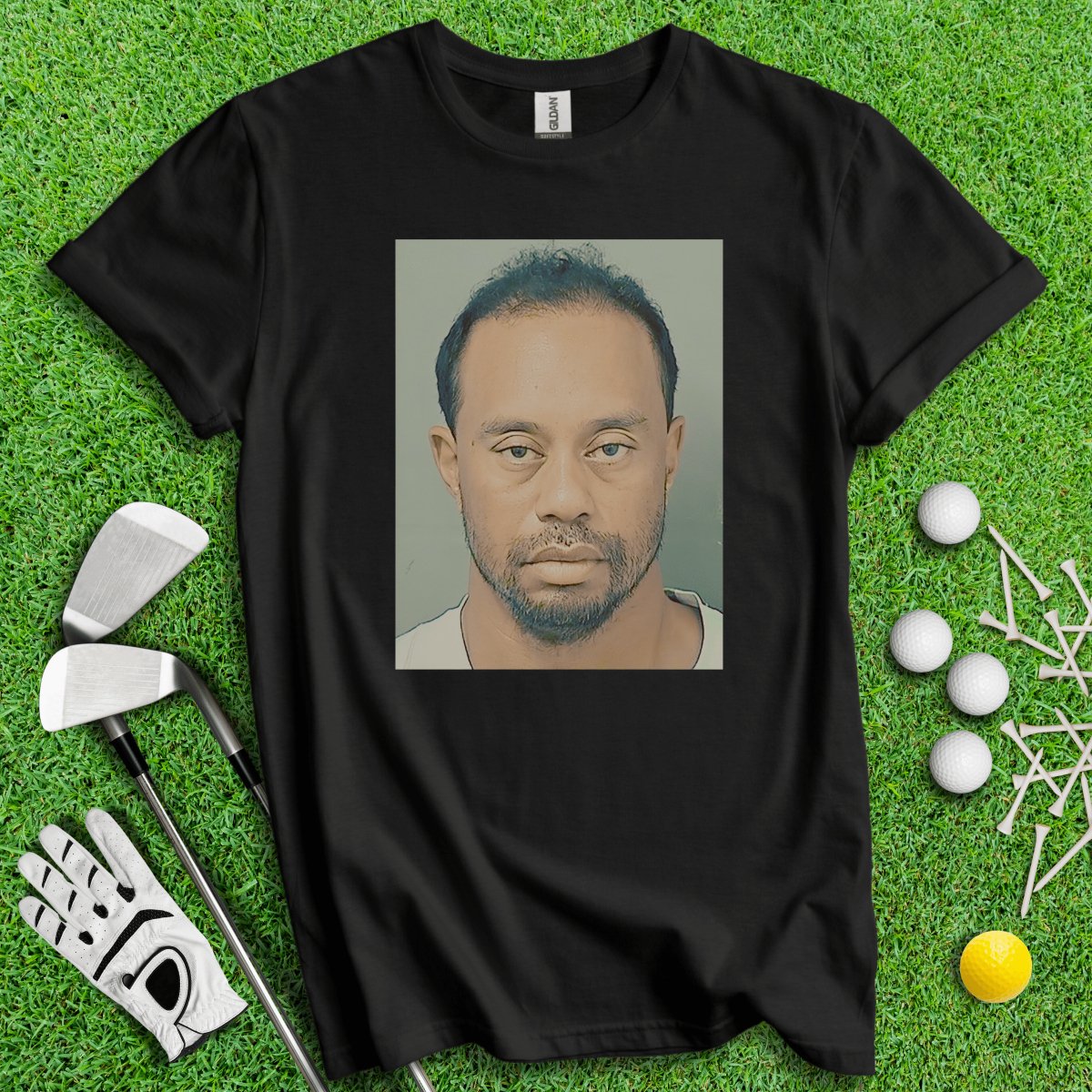 Tiger Woods Mugshot T - Shirt - TeeHee Golf Gear