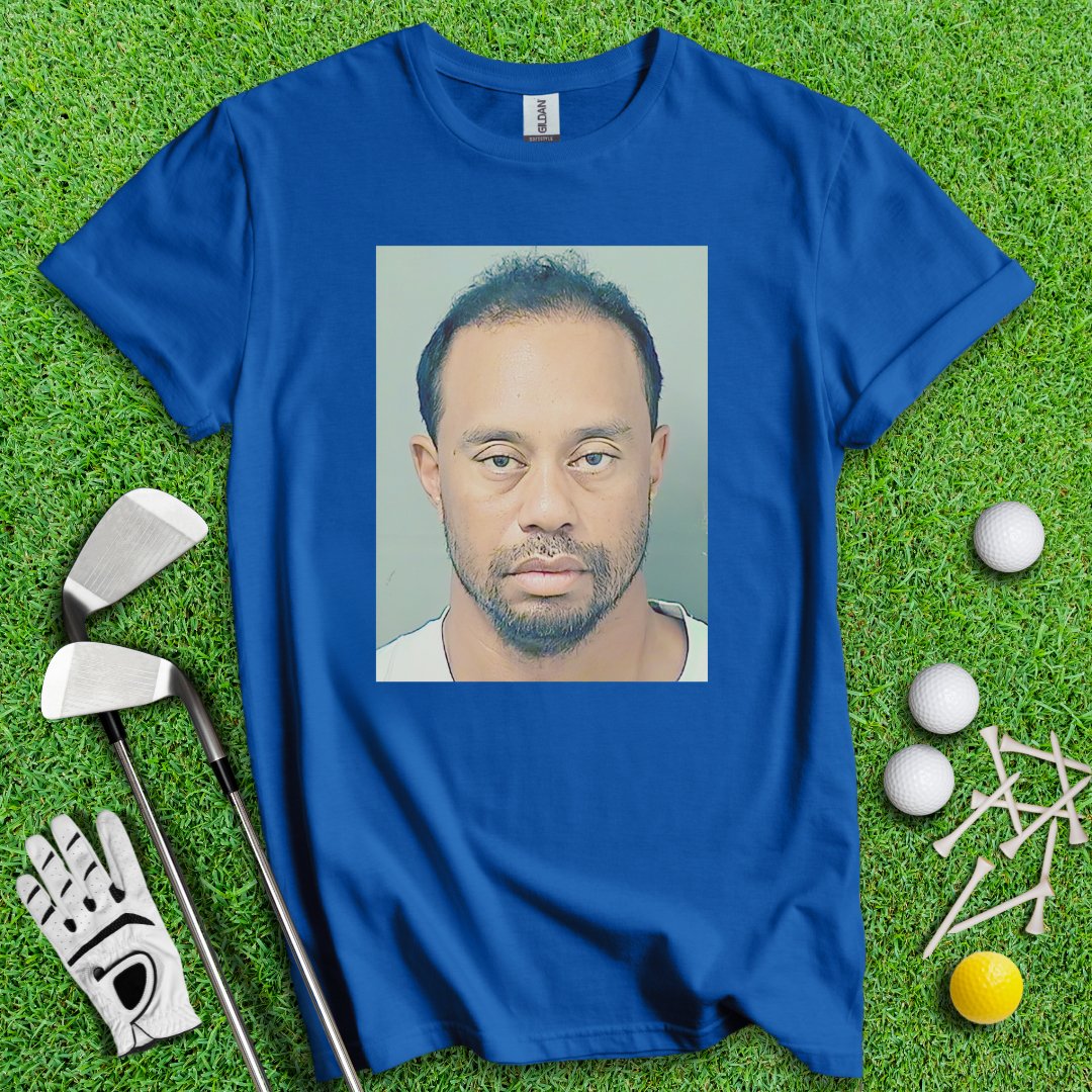 Tiger Woods Mugshot T-Shirt - TeeHee Golf Gear