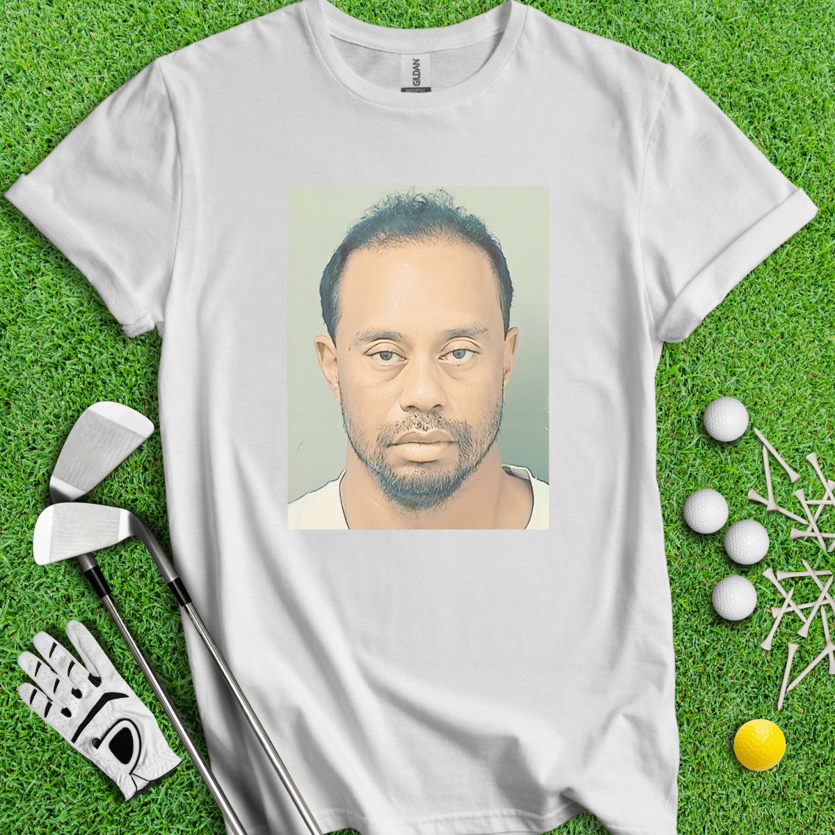 Tiger Woods Mugshot T - Shirt - TeeHee Golf Gear