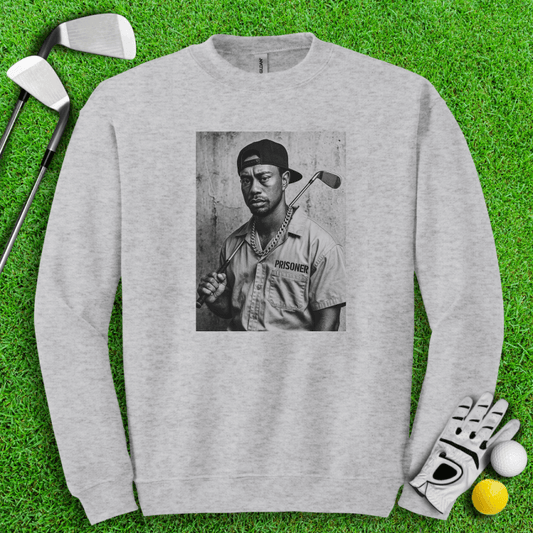 Tiger Woods Retro Mugshot1 Crewneck - TeeHee Golf Gear