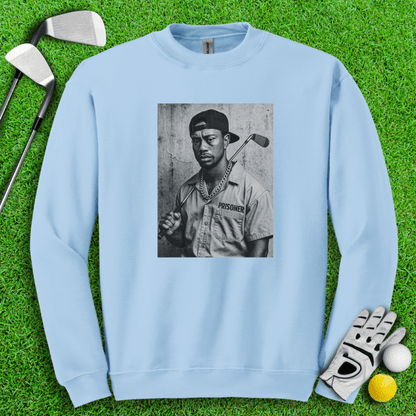 Tiger Woods Retro Mugshot1 Crewneck - TeeHee Golf Gear