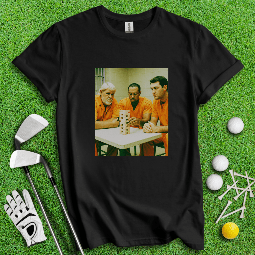 Trio Mugshot Jenga T-shirt - TeeHee Golf Gear