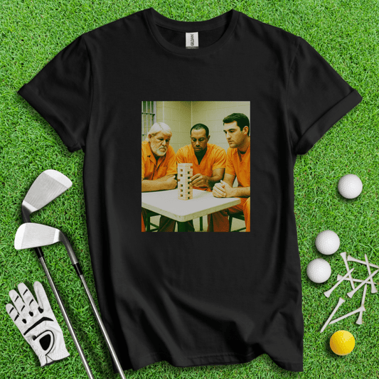 Trio Mugshot Jenga T-shirt - TeeHee Golf Gear