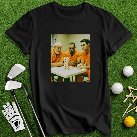 Trio Mugshot Jenga T-shirt - TeeHee Golf Gear