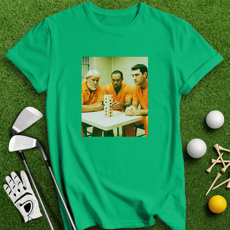 Trio Mugshot Jenga T-shirt - TeeHee Golf Gear