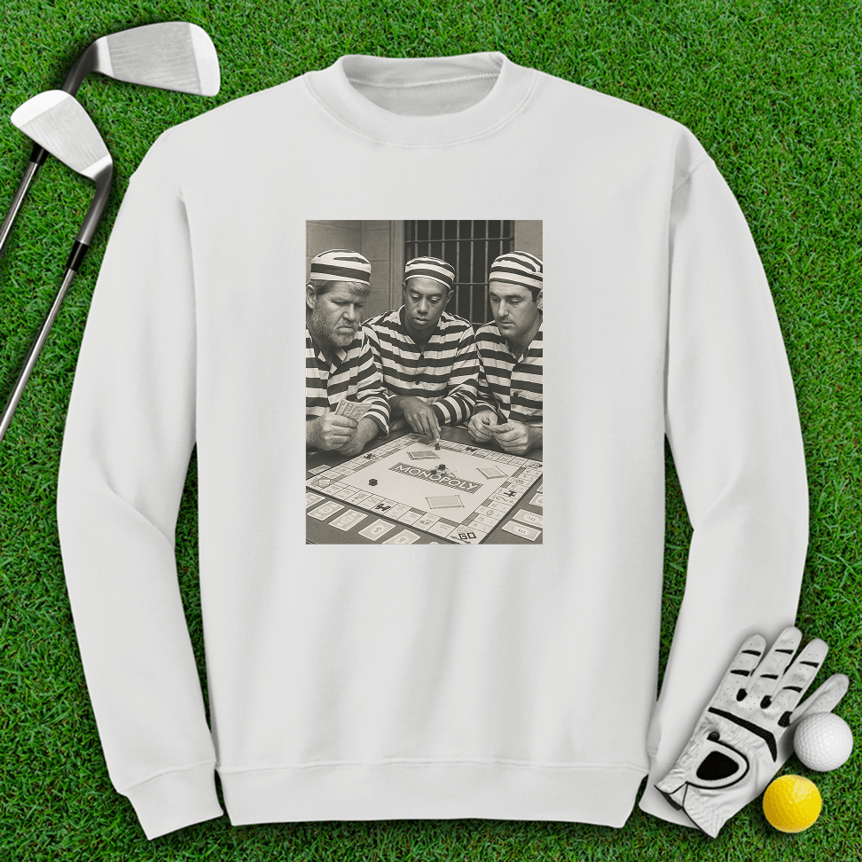 Trio Mugshot Monopoly Crewneck - TeeHee Golf Gear