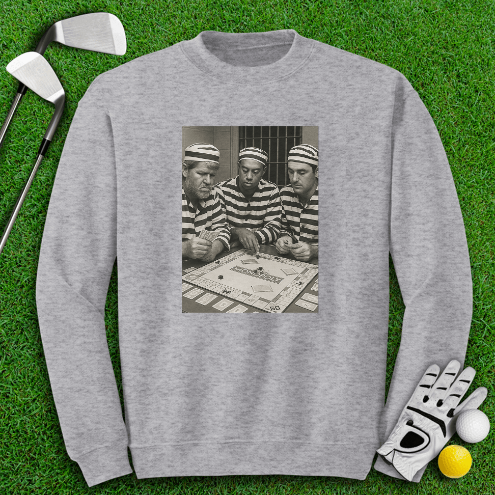 Trio Mugshot Monopoly Crewneck - TeeHee Golf Gear