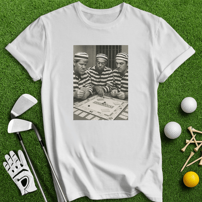 Trio Mugshot Monopoly T-shirt - TeeHee Golf Gear