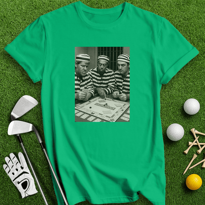 Trio Mugshot Monopoly T-shirt - TeeHee Golf Gear