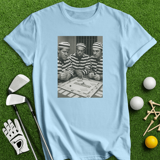 Trio Mugshot Monopoly T-shirt - TeeHee Golf Gear