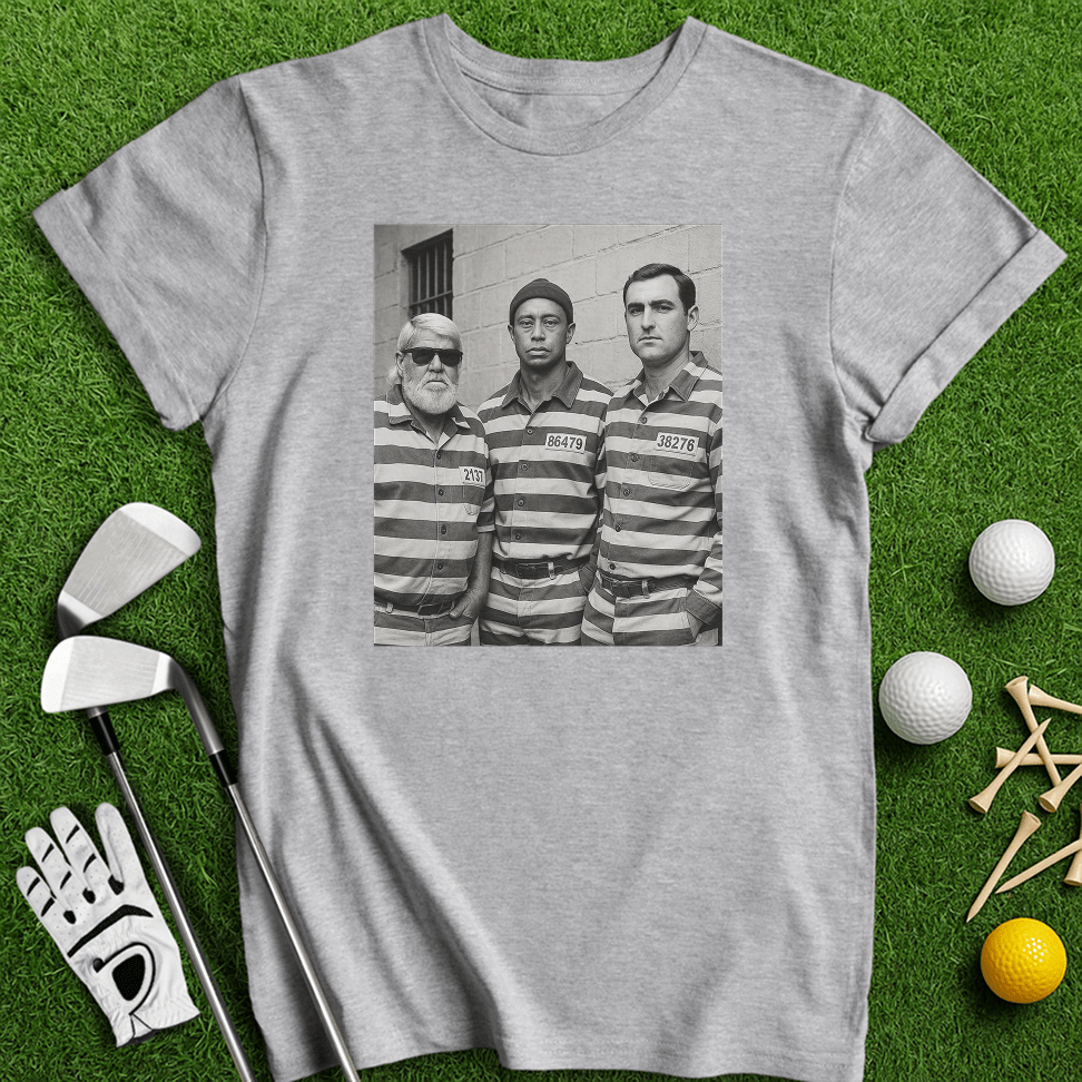 Trio Mugshot Retro T-shirt - TeeHee Golf Gear