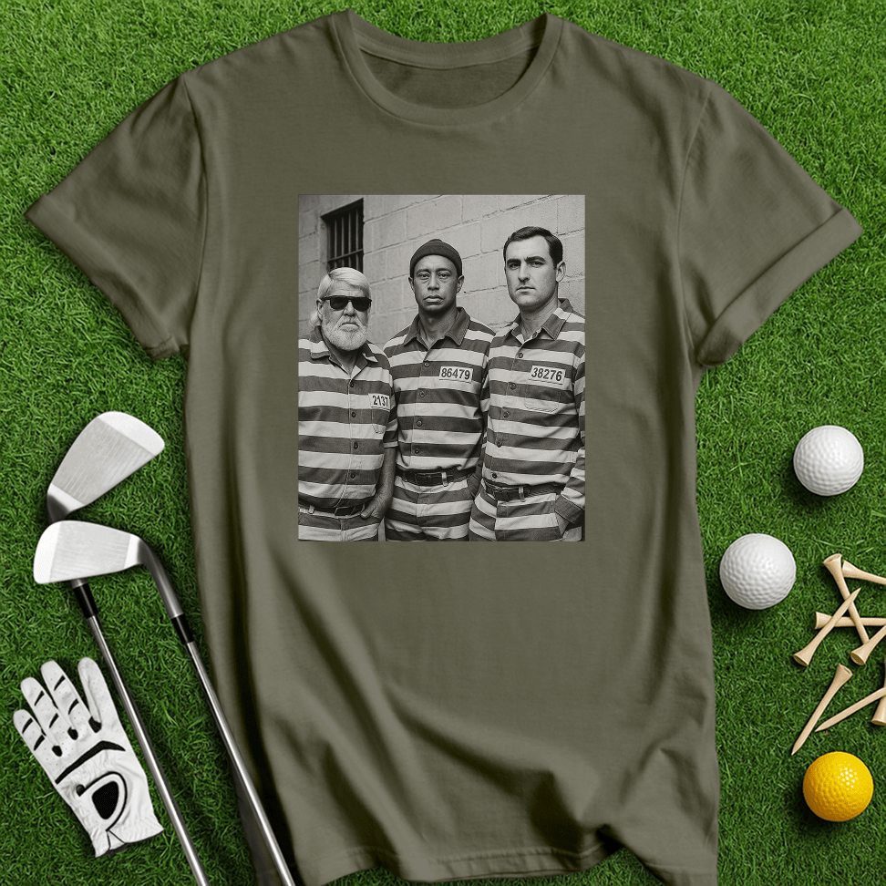 Trio Mugshot Retro T-shirt - TeeHee Golf Gear