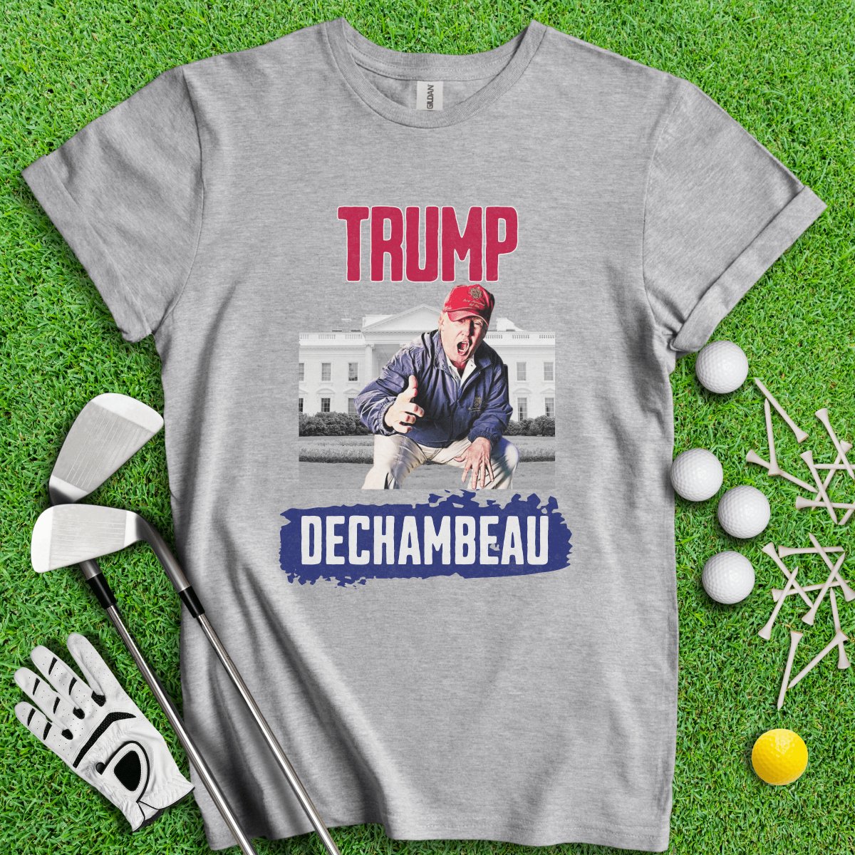 Trump Dechambeau Funny US Election Golf T - Shirt - TeeHee Golf Gear