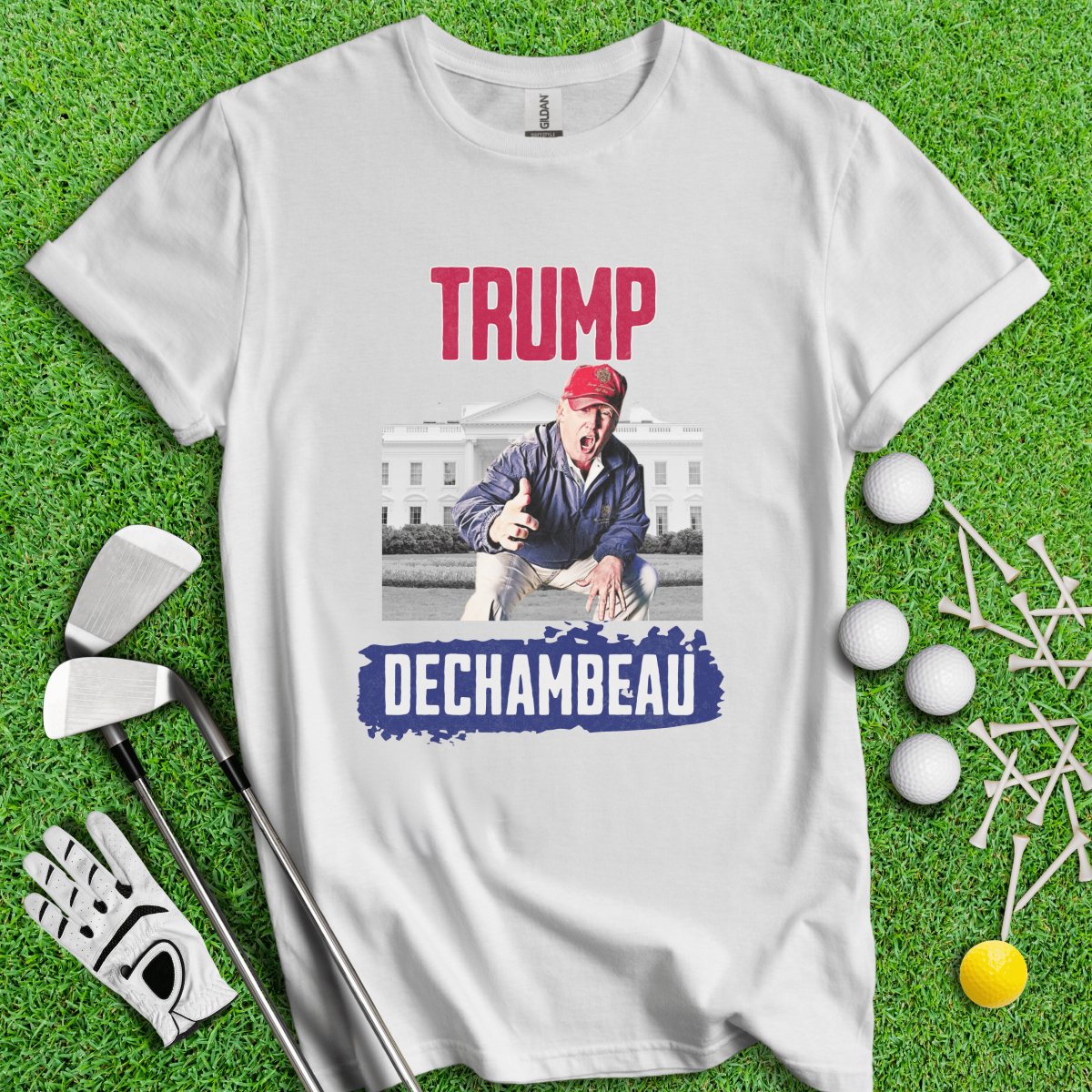 Trump Dechambeau Funny US Election Golf T - Shirt - TeeHee Golf Gear