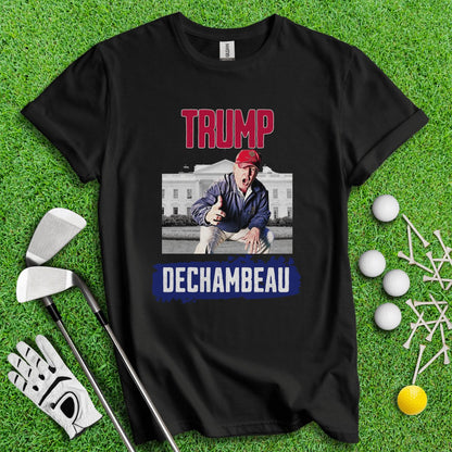 Trump Dechambeau Funny US Election Golf T - Shirt - TeeHee Golf Gear