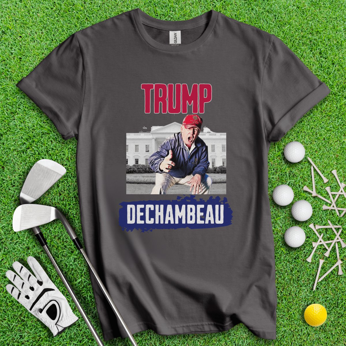 Trump Dechambeau Funny US Election Golf T - Shirt - TeeHee Golf Gear