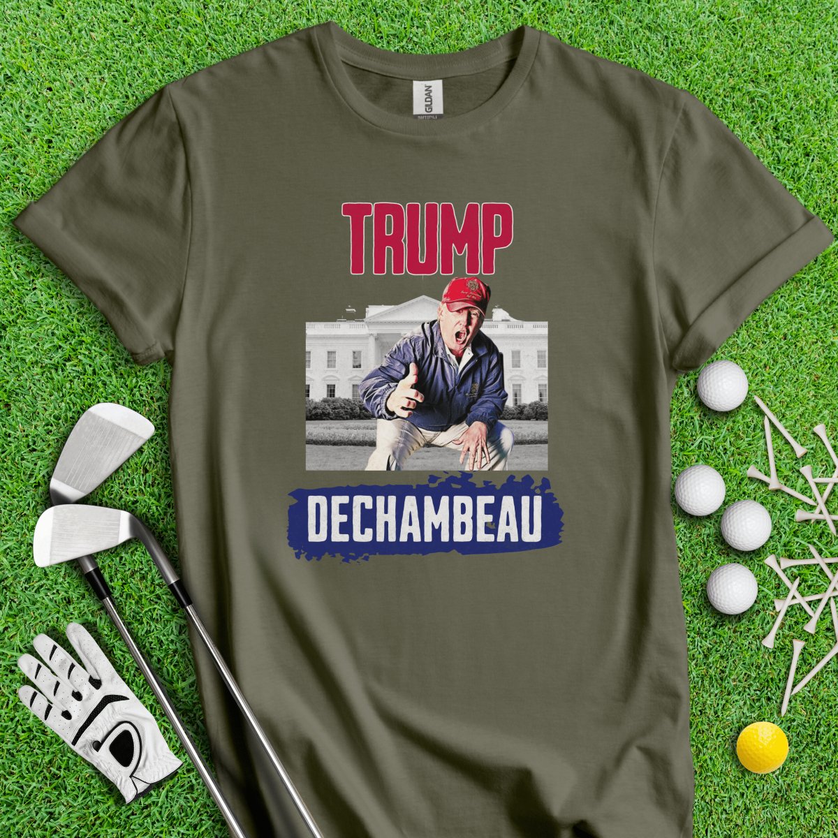 Trump Dechambeau Funny US Election Golf T - Shirt - TeeHee Golf Gear