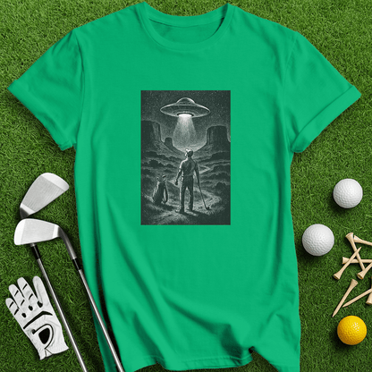 UFO On The Green T-shirt - TeeHee Golf Gear
