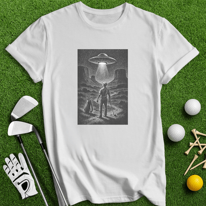UFO On The Green T-shirt - TeeHee Golf Gear