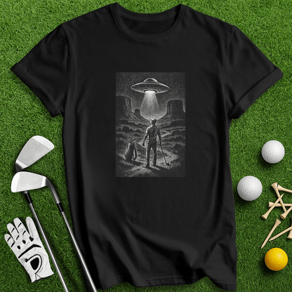 UFO On The Green T-shirt - TeeHee Golf Gear
