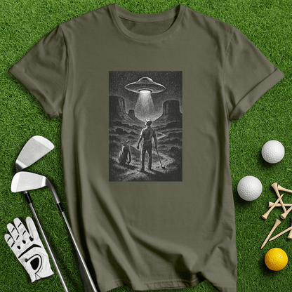 UFO On The Green T-shirt - TeeHee Golf Gear