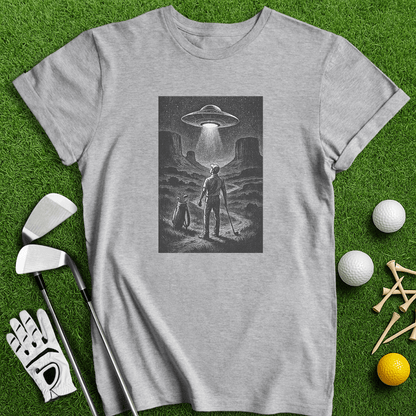 UFO On The Green T-shirt - TeeHee Golf Gear