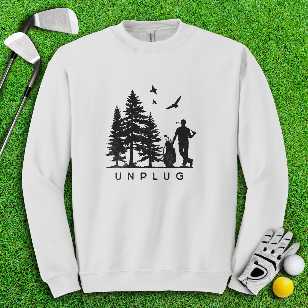 Unplug Outdoor Golfer Crewneck - TeeHee Golf Gear