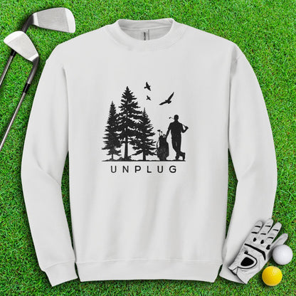 Unplug Outdoor Golfer Crewneck - TeeHee Golf Gear