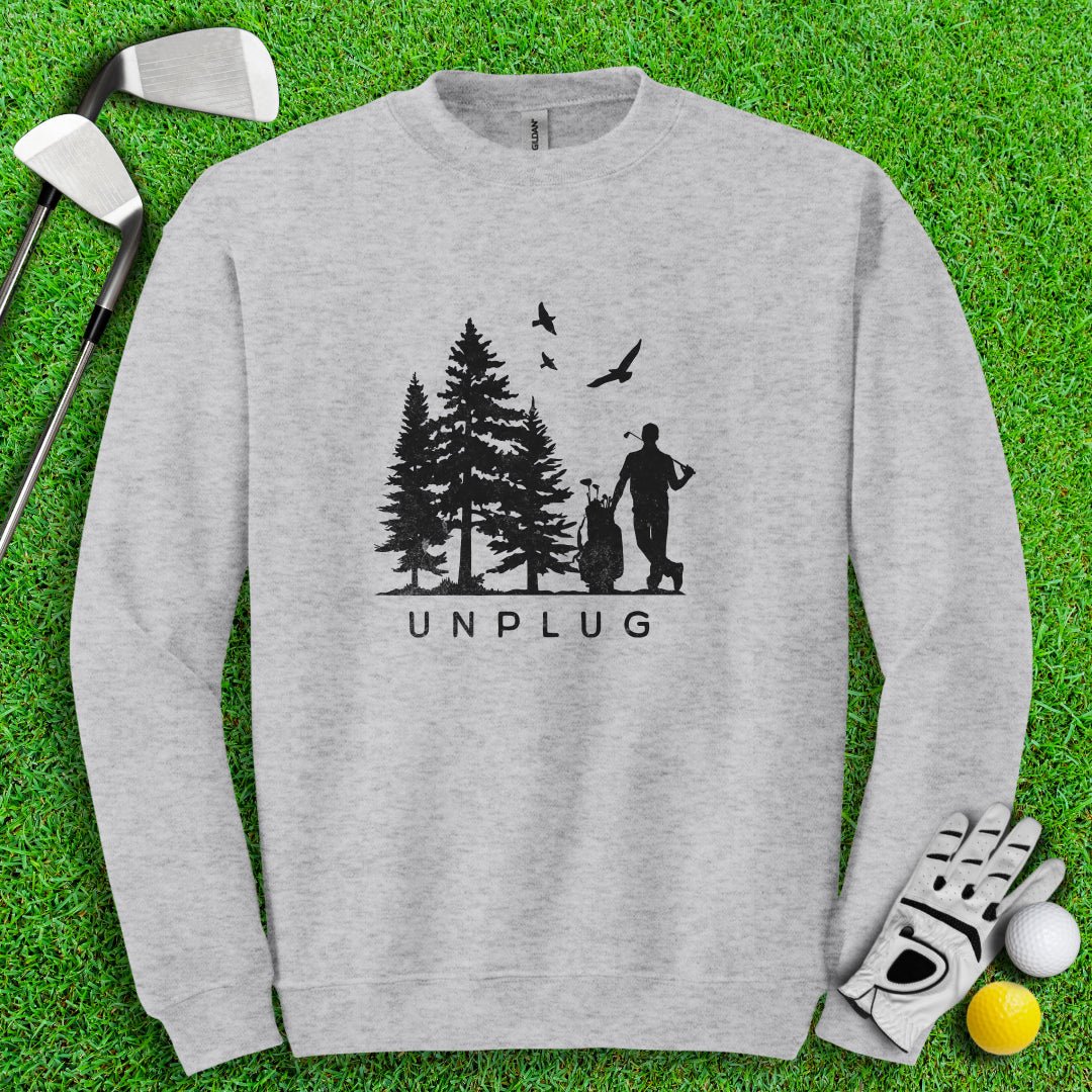 Unplug Outdoor Golfer Crewneck - TeeHee Golf Gear